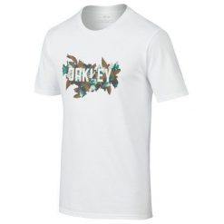 Oakley 100 Ctn Surf Logo Art White M. Białe koszulki sportowe męskie marki Oakley, m, z bawełny. W wyprzedaży za 99,00 zł.