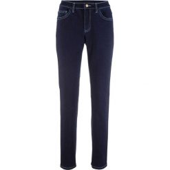 Dżinsy "multi-stretch" z kontrastowymi szwami STRAIGHT bonprix ciemnoniebieski. Jeansy damskie bonprix. Za 59,99 zł.