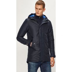 Jack & Jones - Kurtka. Czarne płaszcze męskie Jack & Jones, m, bez wzorów, z poliesteru, długie, z kapturem. W wyprzedaży za 219,90 zł.