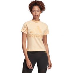 Adidas Performance ID Glam Koszulka Pomarańczowy. Pomarańczowe koszulki damskie adidas Performance, s, z nadrukiem, z bawełny, bez kołnierzyka, z krótkim rękawem. Za 128,95 zł.