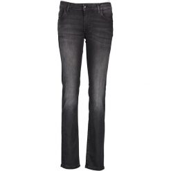 Dżinsy "Sissy" - Slim fit - w kolorze czarnym. Czarne jeansy damskie Mustang, l, w paski, klasyczne, z podwyższonym stanem. W wyprzedaży za 167,95 zł.