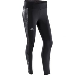 Legginsy Do Biegania Run Warm+ Damskie. Czarne legginsy sportowe damskie KALENJI, xs, bez wzorów, z elastanu, do biegania. Za 79,99 zł.