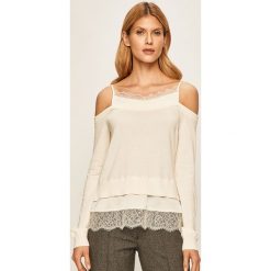 Twinset - Sweter. Białe swetry damskie Twinset, s, z aplikacjami, z bawełny, bez rękawów, bez kaptura. Za 679,90 zł.