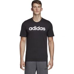 KOSZULKA ESSENTIALS LINEAR LOGO (XXXL). Czarne koszulki męskie Adidas, m, bez wzorów, z bawełny, z kontrastowym kołnierzykiem, bez rękawów, na fitness i siłownię. Za 79,99 zł.