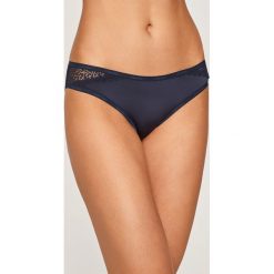 Calvin Klein Underwear - Figi. Niebieskie majtki damskie xs, z elastanu. W wyprzedaży za 69,90 zł.