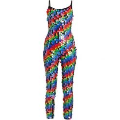Kombinezony damskie: Jaded London RAINBOW DISC SEQUIN SQUARE NECK CATSUIT Kombinezon multi