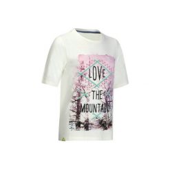 Koszulka Hike 500 dla dzieci. Białe t-shirty dziewczęce QUECHUA, z tkaniny. W wyprzedaży za 14,99 zł.
