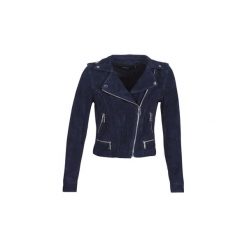 Kurtki skórzane Vero Moda VMROYCE. Niebieskie kurtki damskie marki Vero Moda, s, bez wzorów, bez kaptura. Za 439,00 zł.