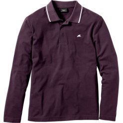 Shirt polo z długim rękawem bonprix ciemny lila. Fioletowe koszulki polo męskie bonprix, s, z haftami, z bawełny, klasyczne, z długim rękawem. Za 27,99 zł.