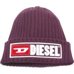 Diesel K-Coder Czapka Fioletowy. Fioletowe czapki męskie Diesel, bez wzorów, z bawełny. Za 283,95 zł.