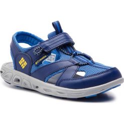 Sandały COLUMBIA - Youth Techsun Wave BY2082 Cousteau/Deep Yellow 434. Niebieskie sandały chłopięce Columbia, ze skóry, bez zapięcia. W wyprzedaży za 159,00 zł.