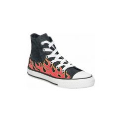 Buty Dziecko Converse ALL STAR FLAME HI. Czarne trampki chłopięce Converse, bez wzorów, retro, bez zapięcia. Za 238,86 zł.