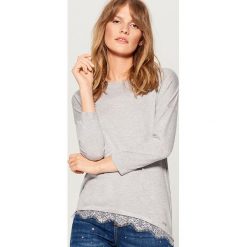 Sweter z koronkowym wykończeniem - Szary. Szare bez kategorii Mohito, s, z koronki. Za 69,99 zł.