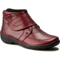 Buty zimowe damskie: Botki ŁUKBUT – 676 Czerwony