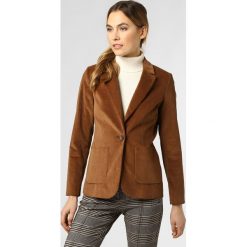 More & More - Blezer damski, beżowy. Brązowe bolerka i narzutki damskie More & More, bez wzorów, ze sztruksu, bez rękawów. Za 499,95 zł.
