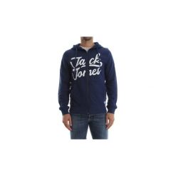Bluzy Jack Jones 12131822 CARRY SWEAT ZIP HOOD. Niebieskie bluzy męskie Jack & Jones, xl, bez wzorów, bez kołnierzyka, bez rękawów, bez kaptura. Za 122,92 zł.