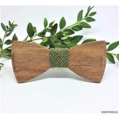 Muchy męskie: Drewniana muszka Natural Green