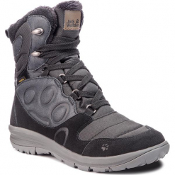 Śniegowce JACK WOLFSKIN - Vancouver Texapore High W 4020631 Black. Szare kozaki damskie Jack Wolfskin, ze skóry, bez zapięcia. W wyprzedaży za 449,00 zł.