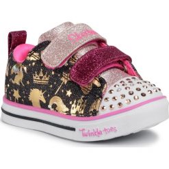 Tenisówki SKECHERS - Sparkleland 20274N/BKMT Black/Multi. Czarne trampki dziewczęce Skechers, bez wzorów, z materiału, na rzepy. Za 179,00 zł.