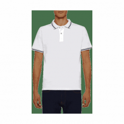 Geox Męska koszulka polo Sustainable M0210A T2649 XXL biały. Białe koszulki męskie Geox, xxl, bez wzorów, z bawełny, klasyczne, bez rękawów. Za 199,00 zł.