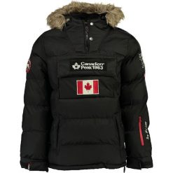 Kurtka zimowa "Borneak" w kolorze czarnym. Czarne kurtki chłopięce Canadian Peak, na zimę, bez wzorów, bez kaptura. W wyprzedaży za 249,95 zł.