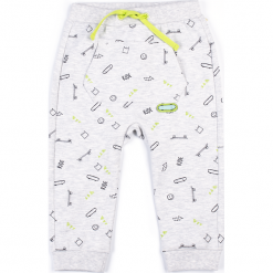 Spodnie. Szare spodnie chłopięce SKATE LIFE, z nadrukiem, z elastanu. Za 34,90 zł.