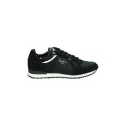 Buty Pepe jeans PMS30484. Czarne trampki męskie Pepe Jeans, bez wzorów, z jeansu, bez zapięcia. Za 325,94 zł.