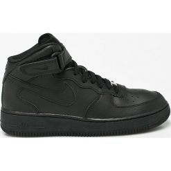 Nike Kids - Buty dziecięce AIR FORCE 1 MID. Czarne trampki chłopięce Nike Kids, bez wzorów, ze skóry, sportowe, bez zapięcia. W wyprzedaży za 269,90 zł.