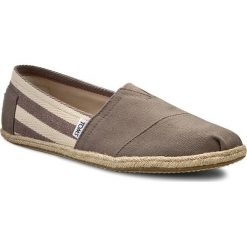 Espadryle TOMS - Classic 10005416 Dk Grey Stripe. Szare espadryle męskie marki Toms, z materiału. W wyprzedaży za 169,00 zł.