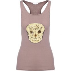 Khaki Top The Lead Out. Brązowe topy damskie Multu, s, bez wzorów, bez kołnierzyka. Za 14,99 zł.