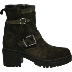 Botki - 107370 KHAK S. Czarne botki damskie marki Venezia, ze skóry. Za 399,00 zł.
