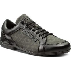 Sneakersy EMPORIO ARMANI - X4C468 XL020 A792 Black/Black/Black. Czarne sneakersy męskie Emporio Armani, bez wzorów, ze skóry ekologicznej, klasyczne, bez zapięcia. W wyprzedaży za 659,00 zł.