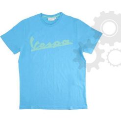 Tshirt męski Vespa błękitny rozmiar S. Niebieskie t-shirty męskie Vespa, s, bez wzorów, bez kołnierzyka. Za 151,40 zł.