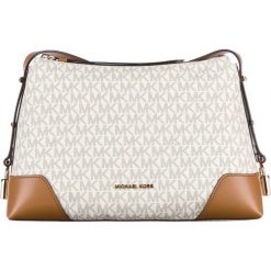 Michael Kors Crosby Medium Cross body bag Biały. Białe torebki klasyczne damskie Michael Kors, w paski, z bawełny, bez dodatków. Za 1119,95 zł.