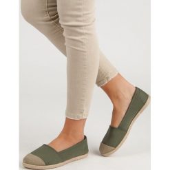 MODNE ZIELONE ESPADRYLE. Żółte baleriny damskie Merg, bez wzorów, bez obcasa. Za 32,90 zł.