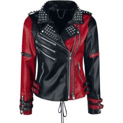 Kurtki damskie: Heartless Asylum Biker Jacket Kurtka damska czarny/czerwony