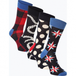 Happy Socks - Skarpety męskie pakowane po 4 szt., niebieski. Niebieskie skarpetki męskie marki Happy Socks. Za 149,95 zł.