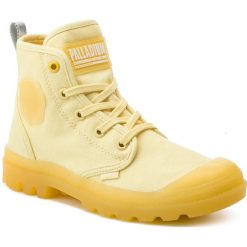 Trapery PALLADIUM - Pampalicious 96205-740-M Pop Corn. Żółte trapery damskie Palladium, z tworzywa sztucznego, bez obcasa, bez zapięcia. W wyprzedaży za 229,00 zł.