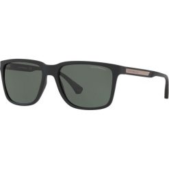 Emporio Armani - Okulary 0EA4047. Pomarańczowe okulary przeciwsłoneczne męskie Emporio Armani, z materiału, prostokątne. W wyprzedaży za 439,90 zł.