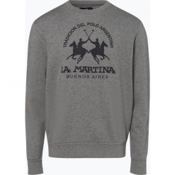 La Martina - Męska bluza nierozpinana, szary. Szare bluzy męskie z nadrukiem marki La Martina, m. Za 579,95 zł.