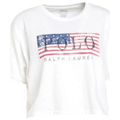 Bluzki, topy, tuniki: Polo Ralph Lauren Tshirt z nadrukiem offwhite red