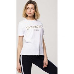 Biały T-shirt School of Life. Białe bluzki damskie Born2be, s, z nadrukiem, z dzianiny, z okrągłym kołnierzem. Za 79,99 zł.
