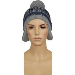 Czapki męskie: Gwinner Czapka damska Seria G Model No.12 szaro-granatowa