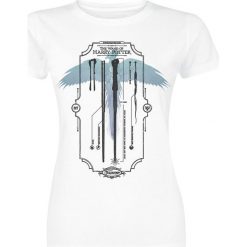 Harry Potter The Wand Koszulka damska biały. Białe bluzki damskie Harry Potter, na plażę, l, z nadrukiem, z okrągłym kołnierzem. Za 29,90 zł.