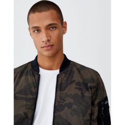 Pikowana kurtka bomber. Brązowe bez kategorii marki Pull&Bear, m. Za 109,00 zł.