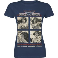 Wonder Woman Retro Squares Koszulka damska niebieski. Niebieskie t-shirty damskie marki Wonder Woman, s, retro. Za 54,90 zł.