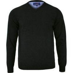 Czarny Sweter Męski w Serek - 100% BAWEŁNA - Adriano Guinari SWADGAW16CZARNY. Czarne swetry męskie m, z bawełny, klasyczne. Za 99,00 zł.