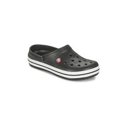 Chodaki Crocs CROCBAND. Czarne klapki damskie Crocs, bez wzorów, bez obcasa. Za 159,20 zł.