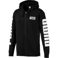 Bluza z kapturem. Czarne bluzy męskie rozpinane marki Puma, l, z bawełny, z długim rękawem, długie, z kapturem. Za 272,96 zł.