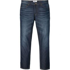 Dżinsy Loose Fit Tapered bonprix ciemny denim. Niebieskie jeansy męskie bonprix, m, bez wzorów. Za 79,99 zł.